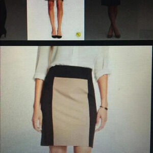 NWOT Banana republic black and tan pencil skirt 4